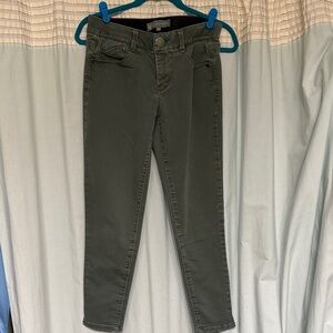 Wit n Wisdom Women's Sz 4 Olive Jeans Ab Solution Waistband Cropped Skinny Jean